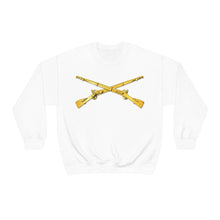 Load image into Gallery viewer, Unisex Heavy Blend Crewneck Sweatshirt - Army - Infantry Branch - Crossed Rifles
