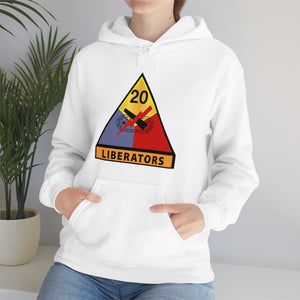 Unisex Heavy Blend™ Hooded Sweatshirt - Army - 20th Armored Division - Liberators wo Txt