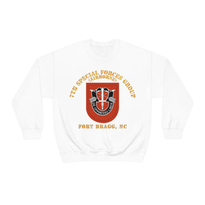 Unisex Heavy Blend Crewneck Sweatshirt -  Army - 7th Special Forces Group W Flash - Fbnc