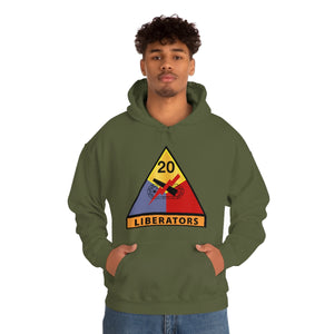 Unisex Heavy Blend™ Hooded Sweatshirt - Army - 20th Armored Division - Liberators wo Txt