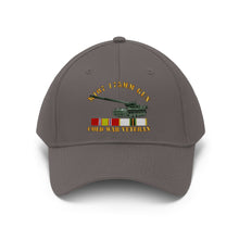 Load image into Gallery viewer, Twill Hat - Army - M107 - 175mm Gun - Cold War Veteran with Cold War Service Ribbons - Hat - Direct to Garment (DTG) - Printed
