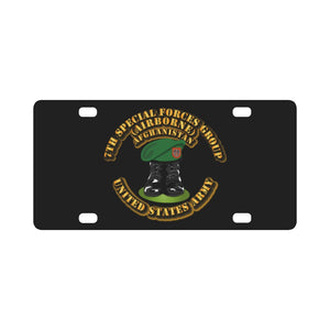 SOF - 7th SFG - Boots and Beret - Afghanistan Classic License Plate