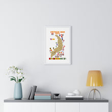 Load image into Gallery viewer, Premium Framed Vertical Poster - Map - Vietnam Units - 3 wo DS
