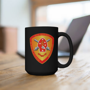 Black Mug 15oz - USMC - 10th Marine Regiment wo Txt