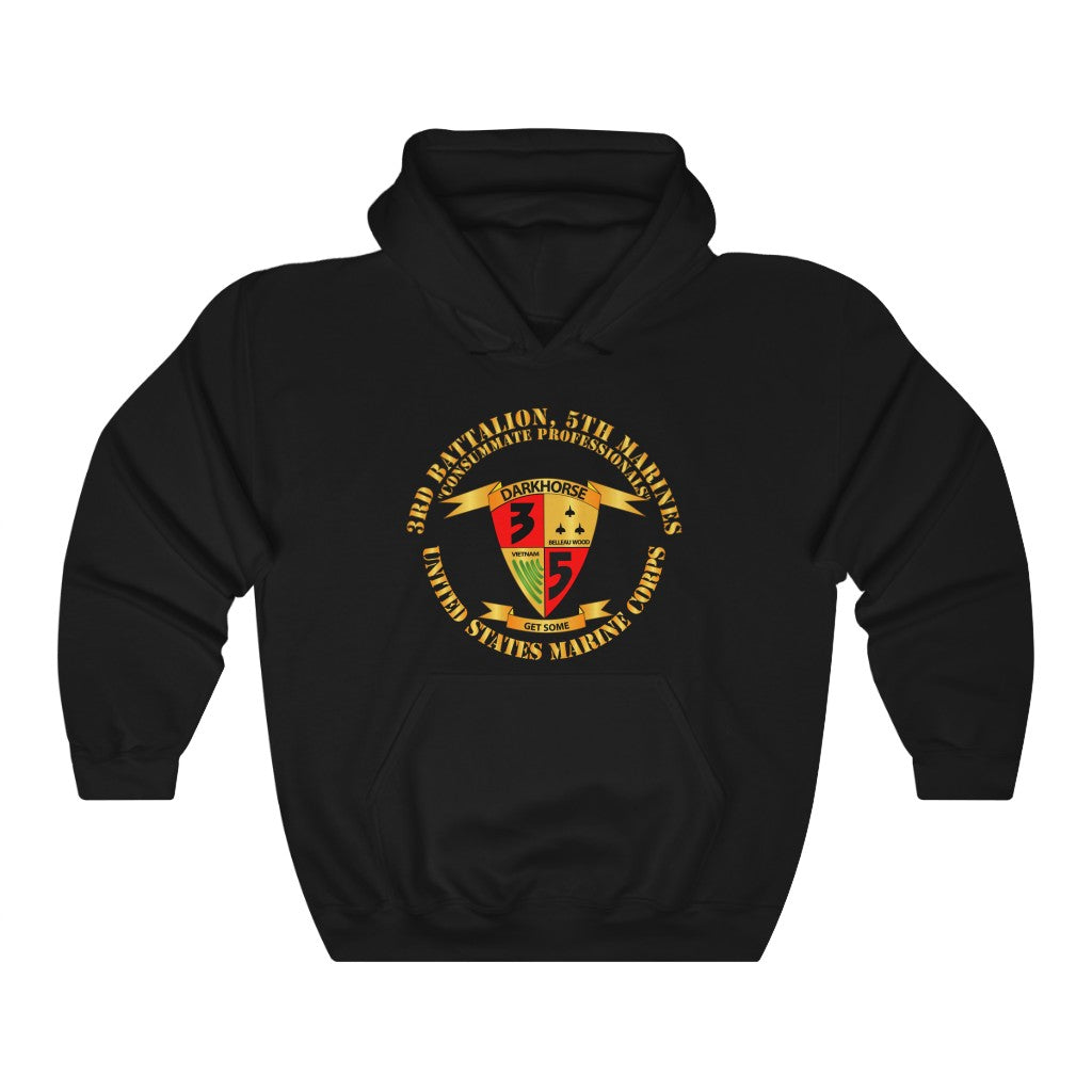 Unisex Heavy Blend™ Hooded Sweatshirt - USMC - 3rd Battalion, 5th Marines - Dark Horse