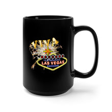 Load image into Gallery viewer, Black mug 15oz -  City - Las Vegas - Sign - VIVA
