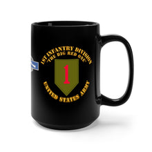 Load image into Gallery viewer, Black Mug 15oz - 1st Battalion, 28th Infantry Regiment, 1st Infantry Division with CIB Vietnam Veteran
