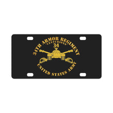 Load image into Gallery viewer, Army - 34th Armor - Centurions - Armor Branch Classic License Plate
