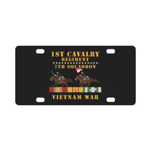 Load image into Gallery viewer, Army - 7th Squadron, 1st Cavalry Regiment - Vietnam War wt 2 Cav Riders and VN SVC X300 Classic License Plate
