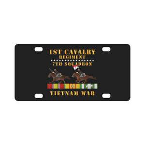 Army - 7th Squadron, 1st Cavalry Regiment - Vietnam War wt 2 Cav Riders and VN SVC X300 Classic License Plate