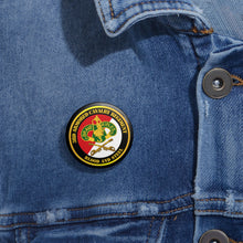 Load image into Gallery viewer, Custom Pin Buttons - Army - 3rd Armored Cavalry Regiment DUI - Red White - Blood and Steel
