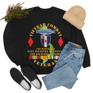 Unisex Heavy Blend Crewneck Sweatshirt - Army - Vietnam Combat Vet - 1st Bn 61st Infantry - 5th Inf Div Ssi