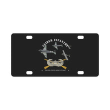 Load image into Gallery viewer, Army - Glider Infantry w Towed Glider w Infantry Glider Badge Classic License Plate
