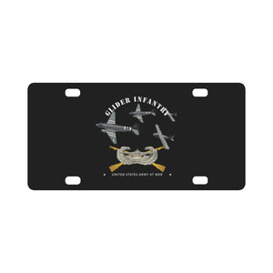 Army - Glider Infantry w Towed Glider w Infantry Glider Badge Classic License Plate