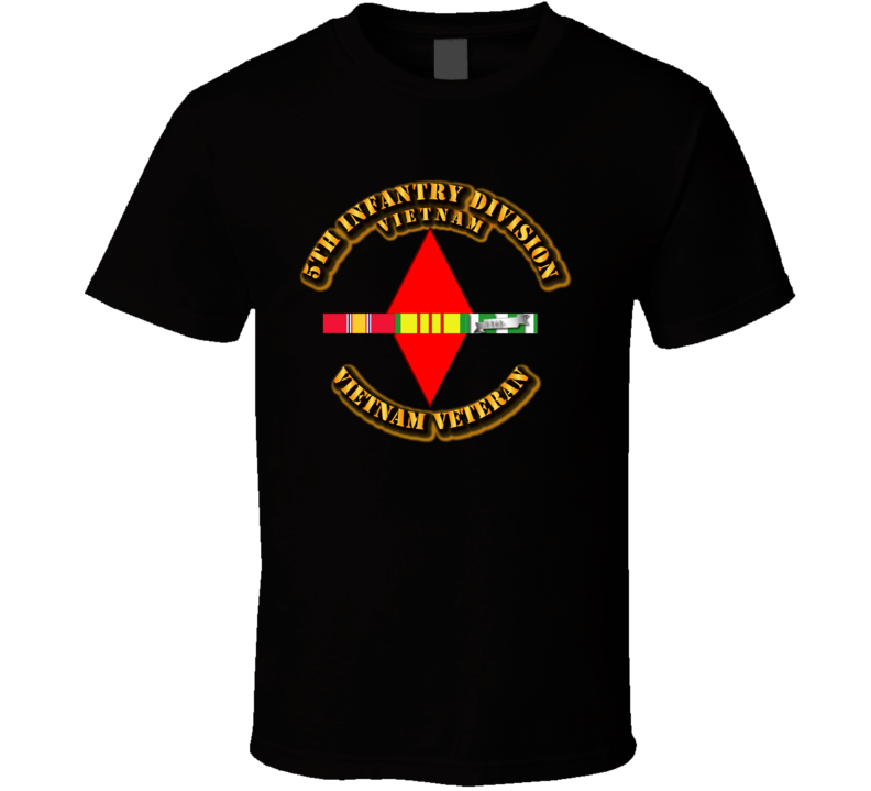 Army -  5th Infantry Division w SVC Ribbons T Shirt