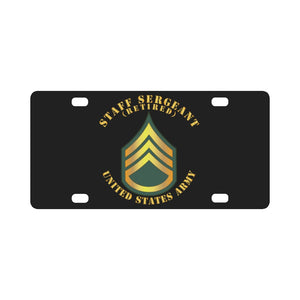 Army - Staff Sergeant - SSG - Retired Classic License Plate