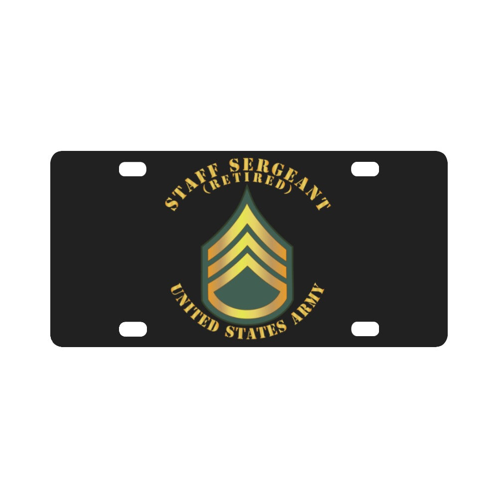 Army - Staff Sergeant - SSG - Retired Classic License Plate