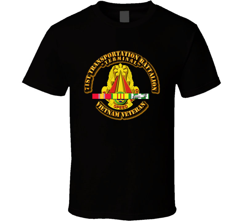 71st Transportation Battalion w SVC Ribbon T Shirt