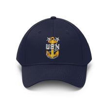 Load image into Gallery viewer, Unisex Twill Hat - Navy - Rate - Navy Master Chief Petty Officer without Text - Direct to Garment (DTG) - Printed
