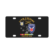 Load image into Gallery viewer, Army - 17th Cavalry (Air CAv) - 11th Airborne Division w SVC Classic License Plate
