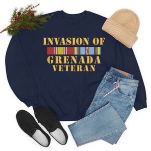 Unisex Heavy Blend Crewneck Sweatshirt - Army - Grenada Invasion Veteran w EXP SVC