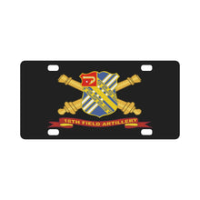 Load image into Gallery viewer, Army - 18th Field Artillery w Br - Ribbon Classic License Plate
