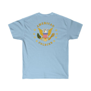 Unisex Ultra Cotton Tee - Army - 57th Artillery Brigade - Shoulder Sleeve Insignia (SSI) with Artillery Branch and Ribbon - American Patriot