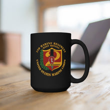 Load image into Gallery viewer, Black Mug 15oz - USMC - 2nd Marine Regiment - Keep Moving

