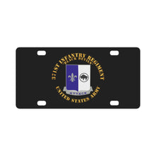 Load image into Gallery viewer, Army - 371st Infantry Regiment - DUI (V0) - Black Devils Classic License Plate
