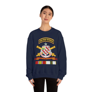 Unisex Heavy Blend Crewneck Sweatshirt -  Army - 8th Field Artillery w Br - Ribbon COLD WAR Vet Tab