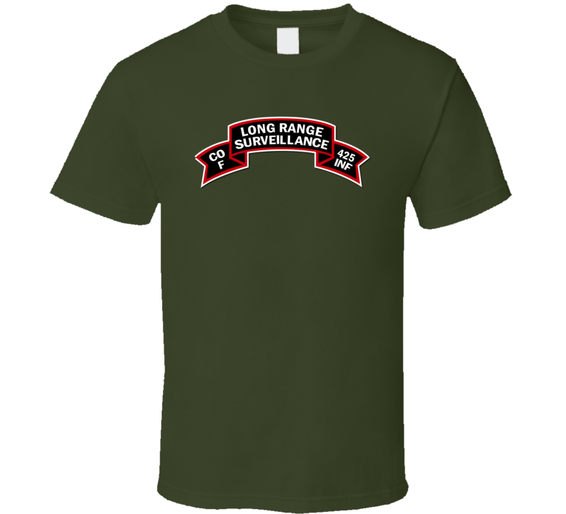 F Co 425th Infantry (Ranger) Scroll - Long Range Reconnaissance Patrol (LRRP) - T Shirt, Premium and Hoodie