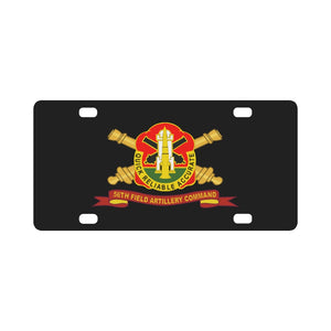 Army - 56th Field Artillery Command - DUI w Br - Ribbon Classic License Plate
