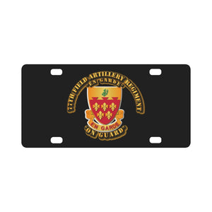 Army - 77th Field Artillery Regiment Classic License Plate