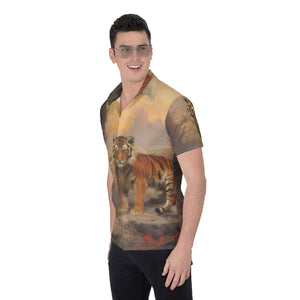 All-Over Print Men's Shirt - Looking Lion