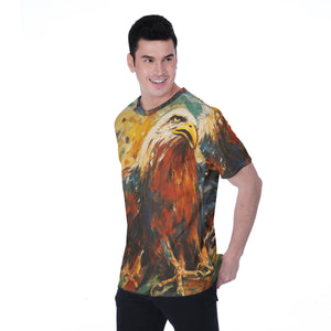 Painted Tree - Eagle Stare - All-Over Print Men's T-shirt | Birdseye