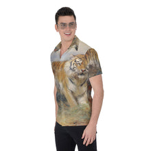 Load image into Gallery viewer, All-Over Print Men&#39;s Shirt - Tiger Design
