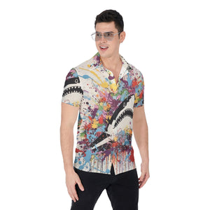 All-Over Print Men's Shirt - Swimming Shark