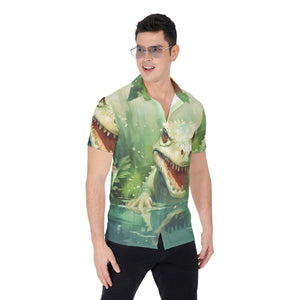 All-Over Print Men's Shirt - Hungry Lizard