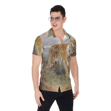 Load image into Gallery viewer, All-Over Print Men&#39;s Shirt - Tiger Design
