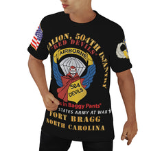 Load image into Gallery viewer, All-Over Print Men&#39;s O-Neck T-Shirt - 1st Battalion, 504th Parachute Infantry Regiment (PIR) (Red Devils) - Fort Bragg, North Carolina
