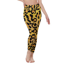 Load image into Gallery viewer, All-Over Print (AOP) Women&#39;s High Waist Leggings | Side Stitch Closure - Leopard Spots
