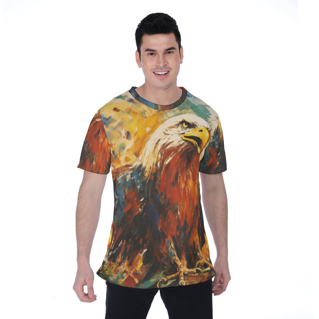 Painted Tree - Eagle Stare - All-Over Print Men's T-shirt | Birdseye