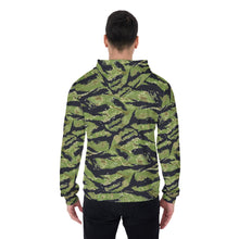 Load image into Gallery viewer, All-Over Print Men&#39;s Pullover Hoodie - Military Tiger Stripe Jungle Camouflage
