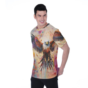 Painted Tree - Red Eagle - All-Over Print Men's T-shirt | Birdseye