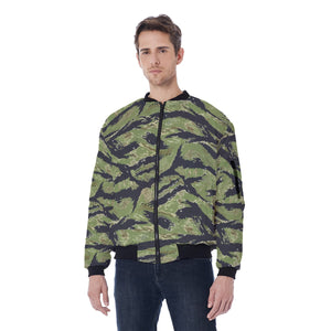 Men's AOP Bomber Jacket - Vietnam Military Tiger Stripe Jungle Camouflage