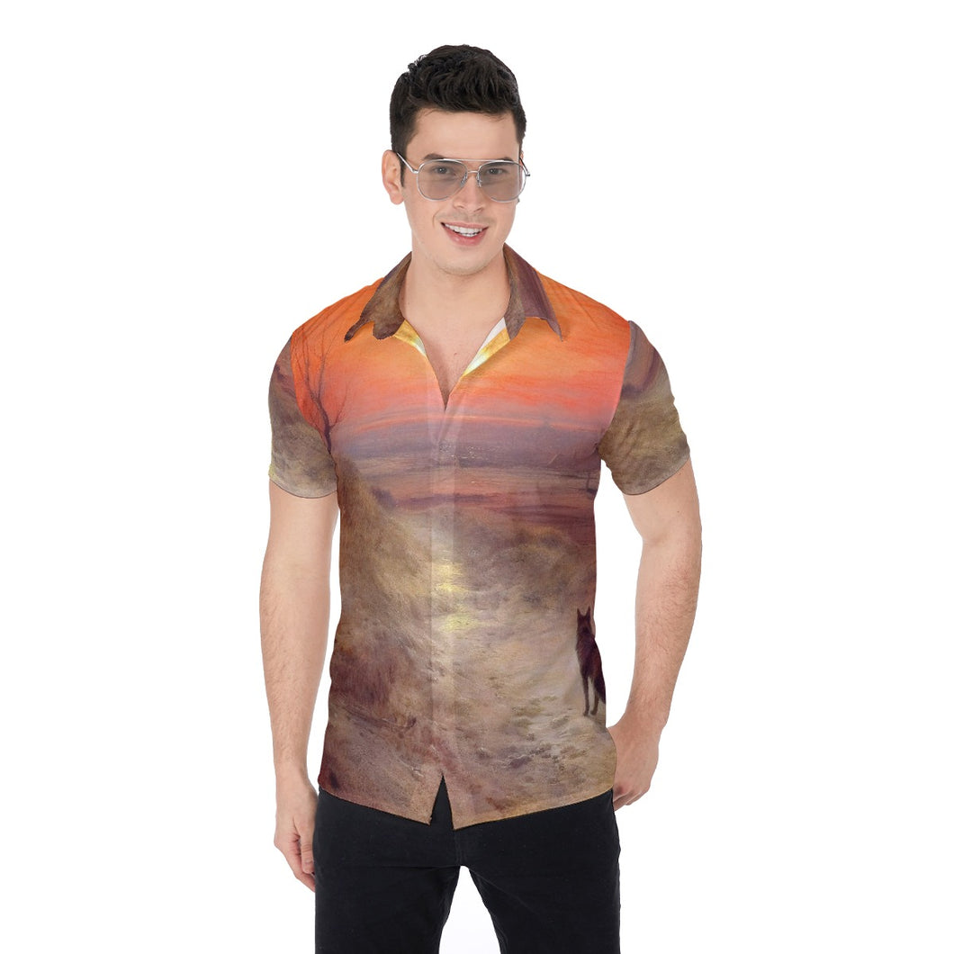 All-Over Print Men's Shirt - Deserted Land