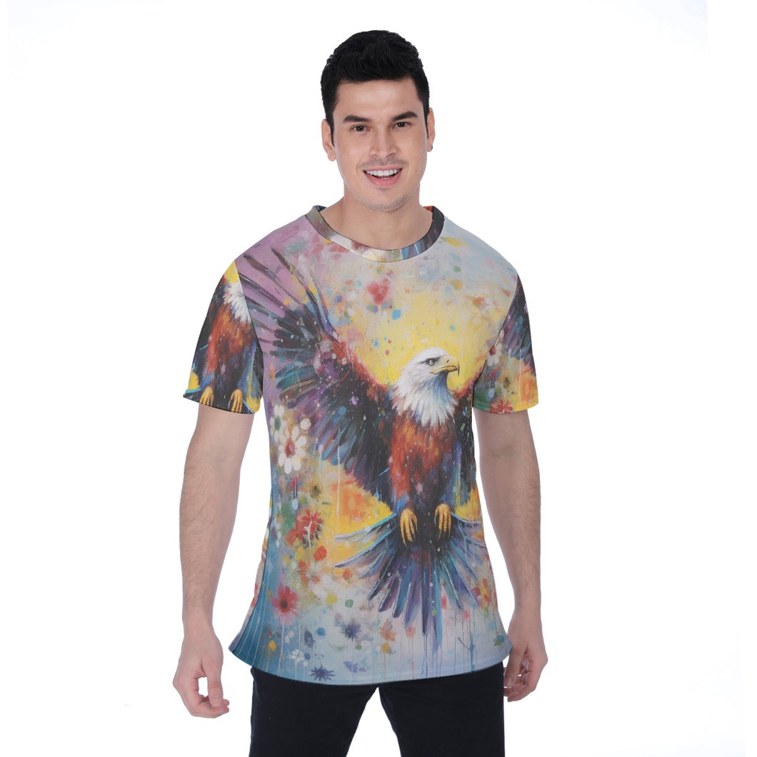 Painted Tree- Color Eagle - All-Over Print Men's T-shirt | Birdseye