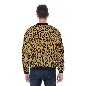 All-Over Print (AOP) Men's Bomber Jacket - Leopard Spots