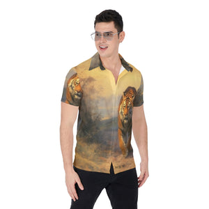 All-Over Print Men's Shirt - Walking Tiger