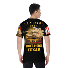 Load image into Gallery viewer, All-Over Print Men&#39;s O-Neck T-Shirt - 2nd Armored Division - Fort Hood, TX Main Battle Tank - M1A1 - Hell on Wheels
